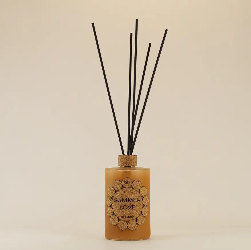 Diffuseur de parfum Liège, flacon peint cerclé de liège — ostendo 