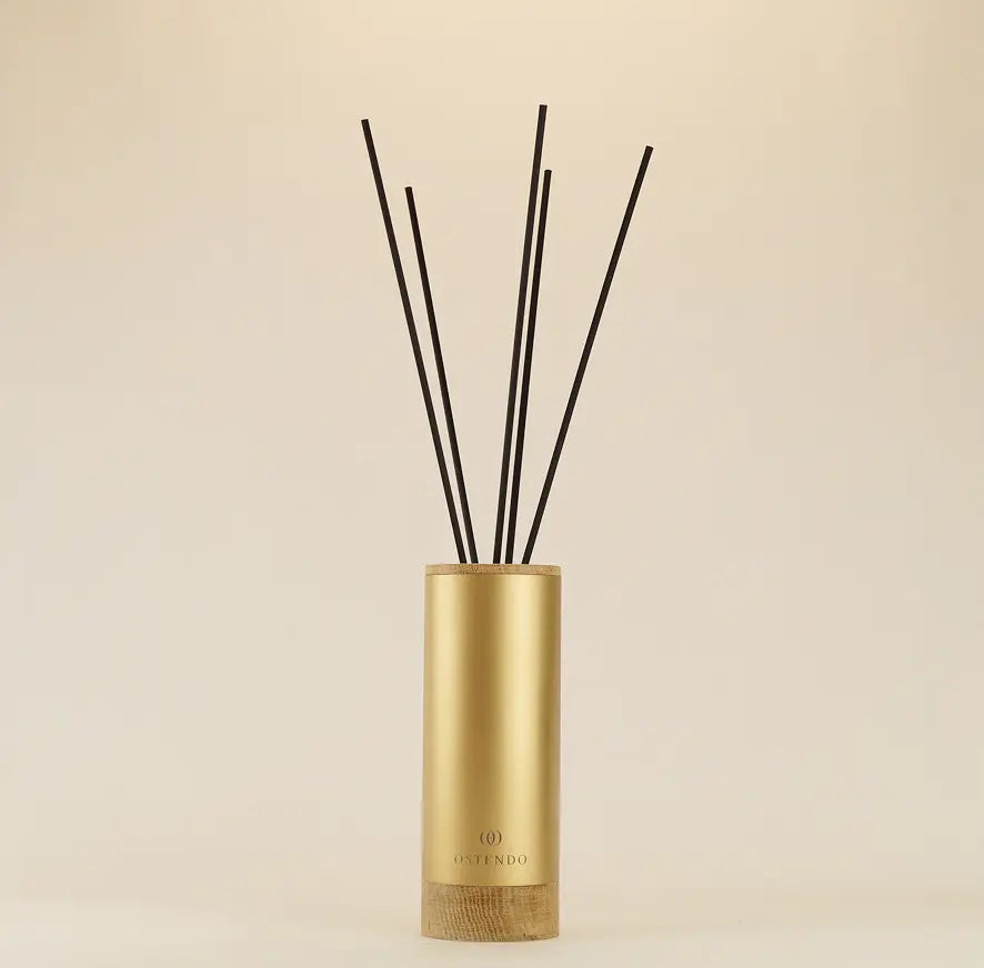 Diffuseur de parfum Modèle T155, colonne aluminium et bois — ostendo